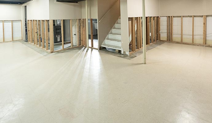 basement concrete floor cleaning
