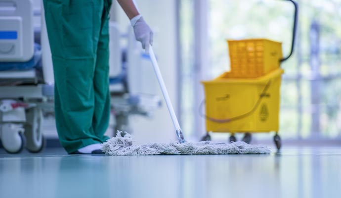 medical centers cleaning cleaning the hospital floor