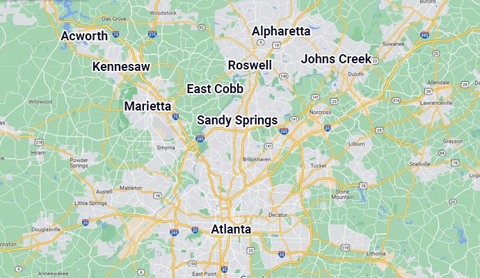 Spring Clean Power Washing Area Map